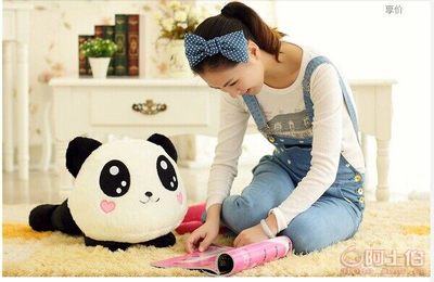 新款趴趴熊猫公仔大号抱枕 优质公司活动小礼品，厂家直销批发